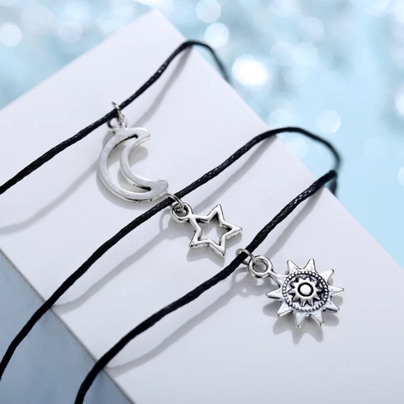 3pc Set Sun Moon Star Anklet/Ankle Bracelet - Picture 2 of 5